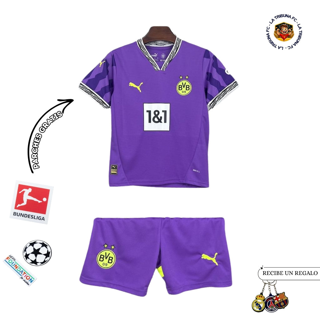 BORUSSIA DORTMUND PORTERO 24/25 EDICIÓN ESPECIAL CONJUNTO INFANTIL