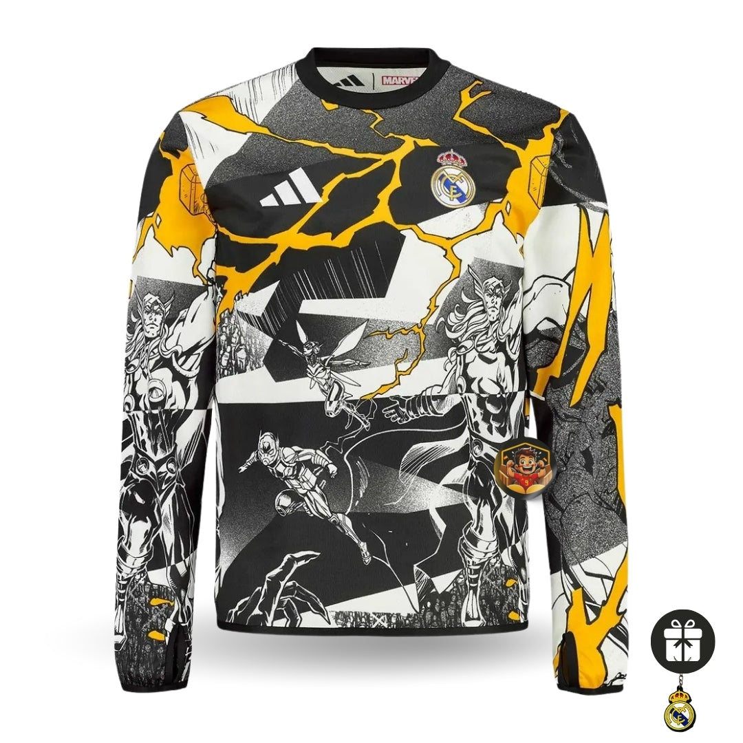 REAL MADRID CALENTAMIENTO HEROES EDICIÓN LIMITADA II 25/26 HOMBRE (MANGA LARGA))